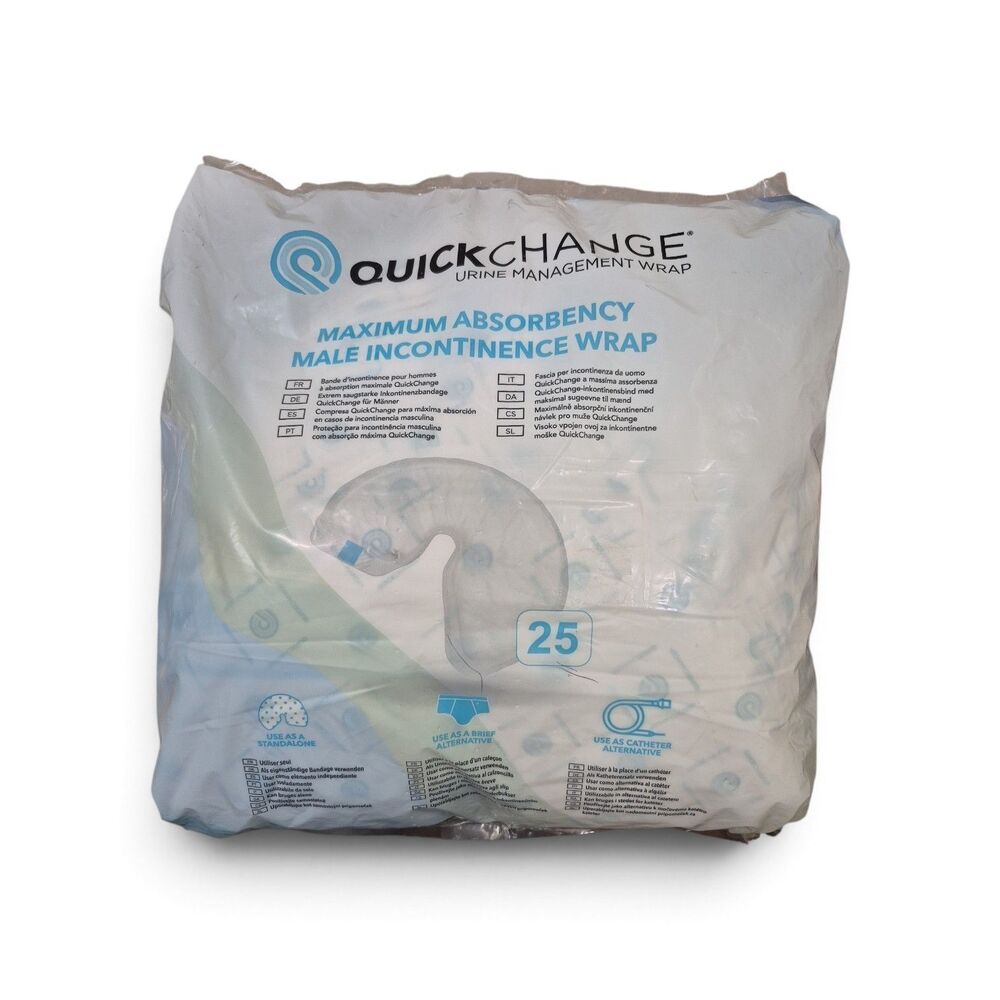 QuickChange Urine Managment Wrap Incontinence Wrap 25 count - NEW &  Sealed